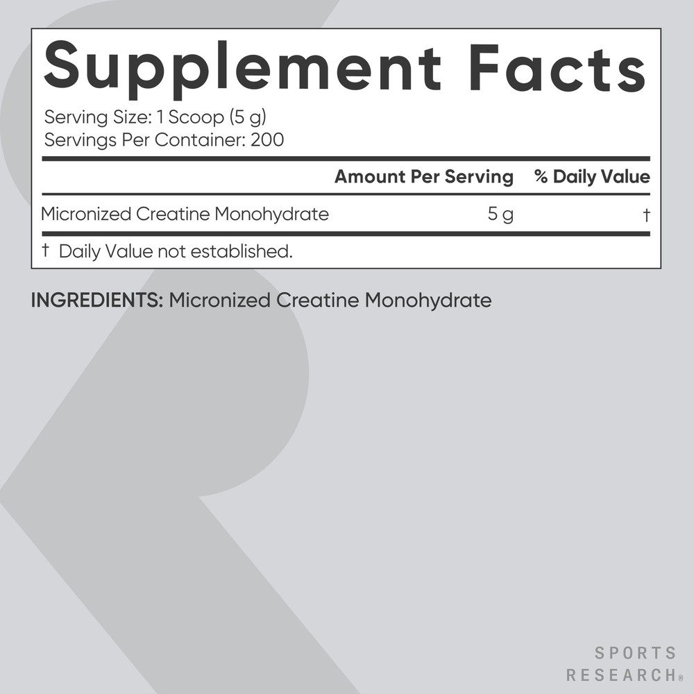 Creatine Monohydrate - Gain Lean Muscle, Improve Performance and Strength 2.2LB