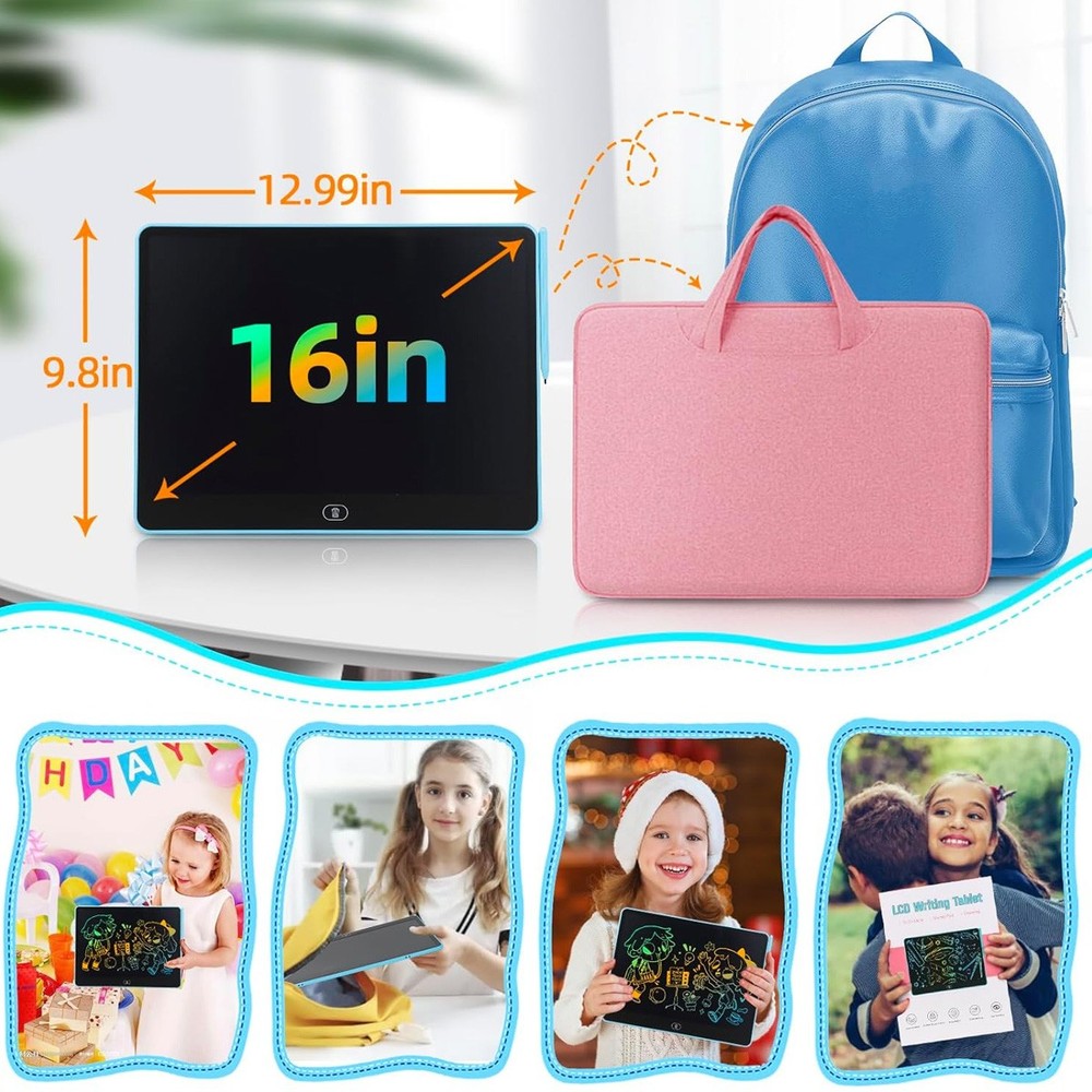 Digital Magic Slate 16 inch LCD Writing Tablet Pad Notepad and Drawing Toy Gift