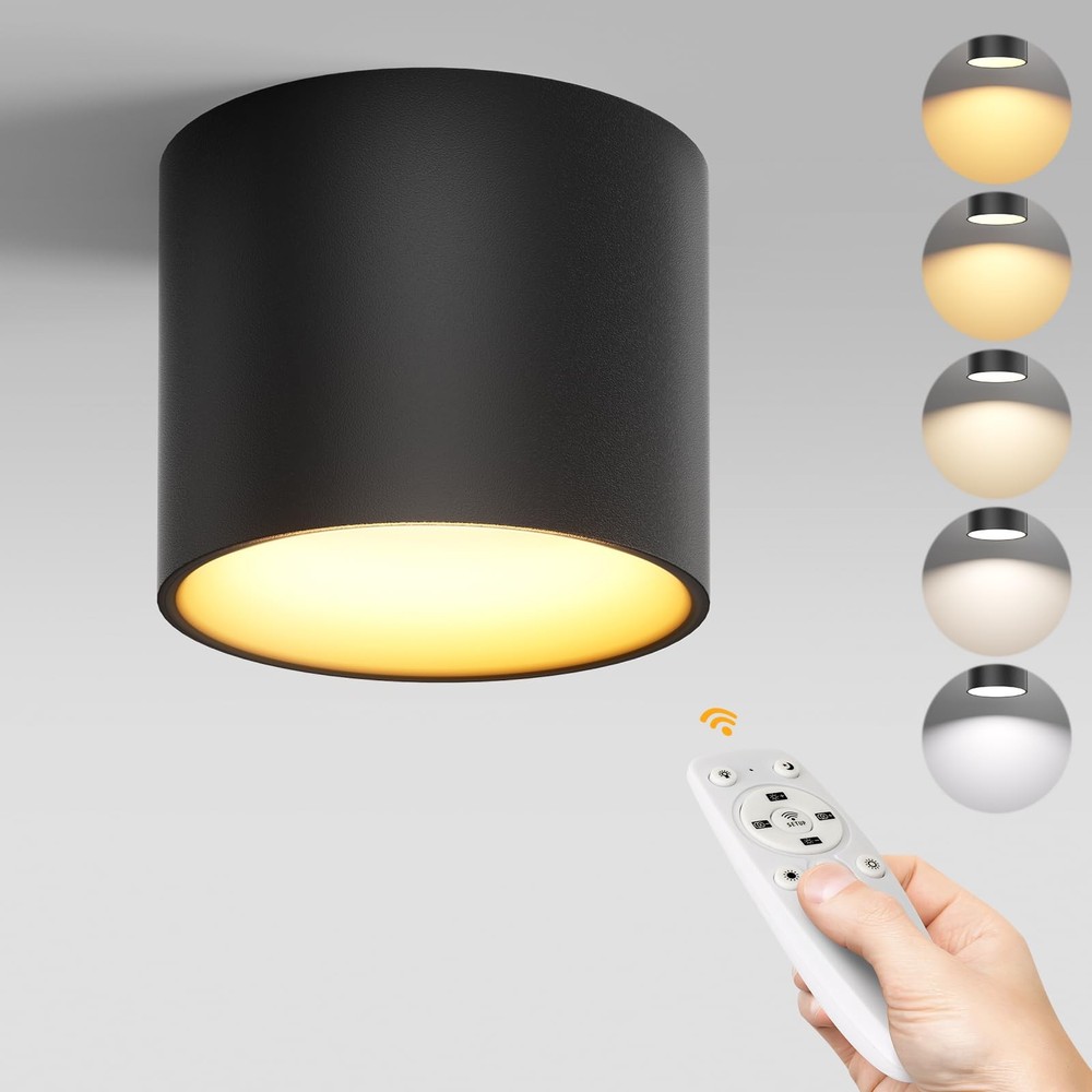 Remote Control Ceiling Spotlight Fixtures Flush Mount Ceiling Light Fixture D...