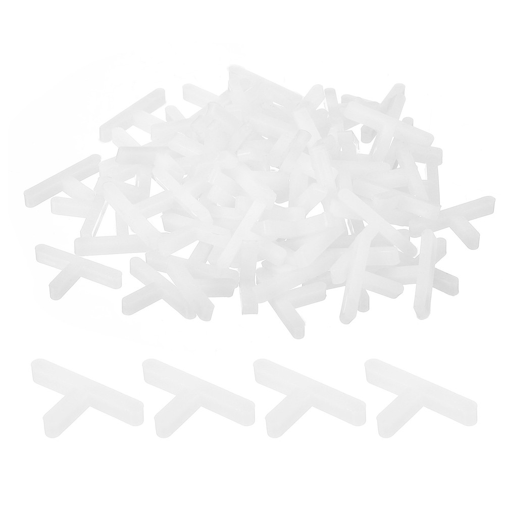 200Pcs Wall Floor Tile Plastic T Shape Spacers Tiling Tools 2.5mm 3/32" White