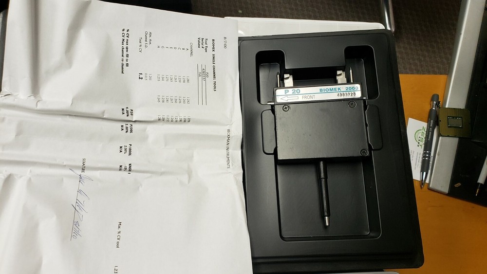 BECKMAN BIOMEK 2000 P20 P 20 SINGLE TIP PIPETTE TOOL