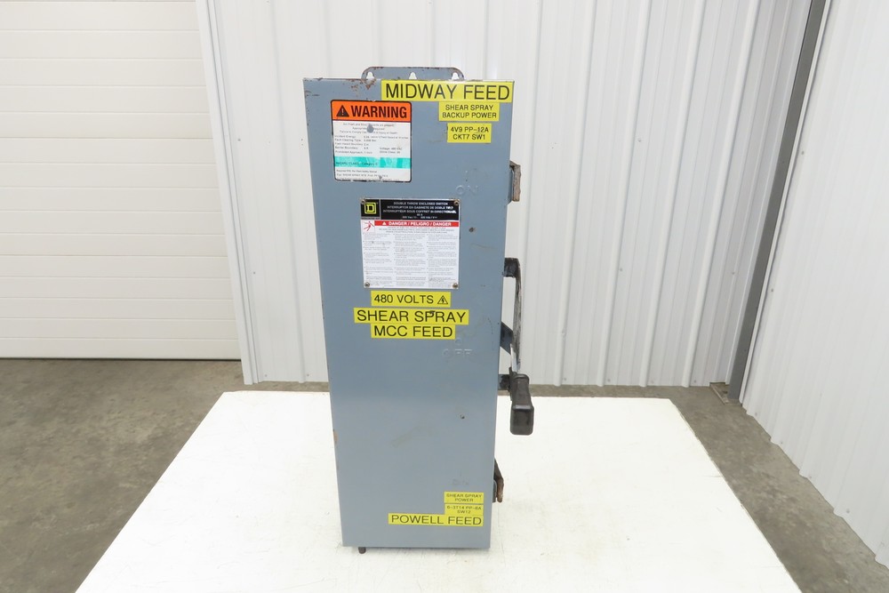 Square D DTU362AWK Double Throw Disconnect Switch Transfer 60A 600V 3 Ph
