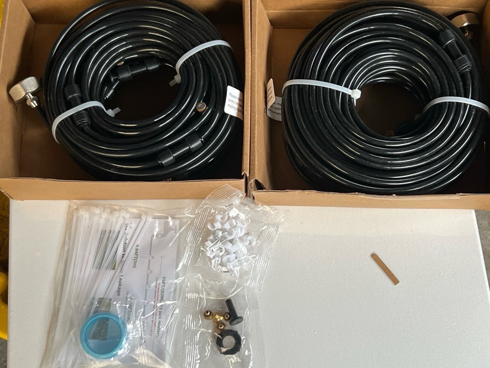 150FT Outdoor Patio Misting System Kit + Extra Hose Cooling Set
