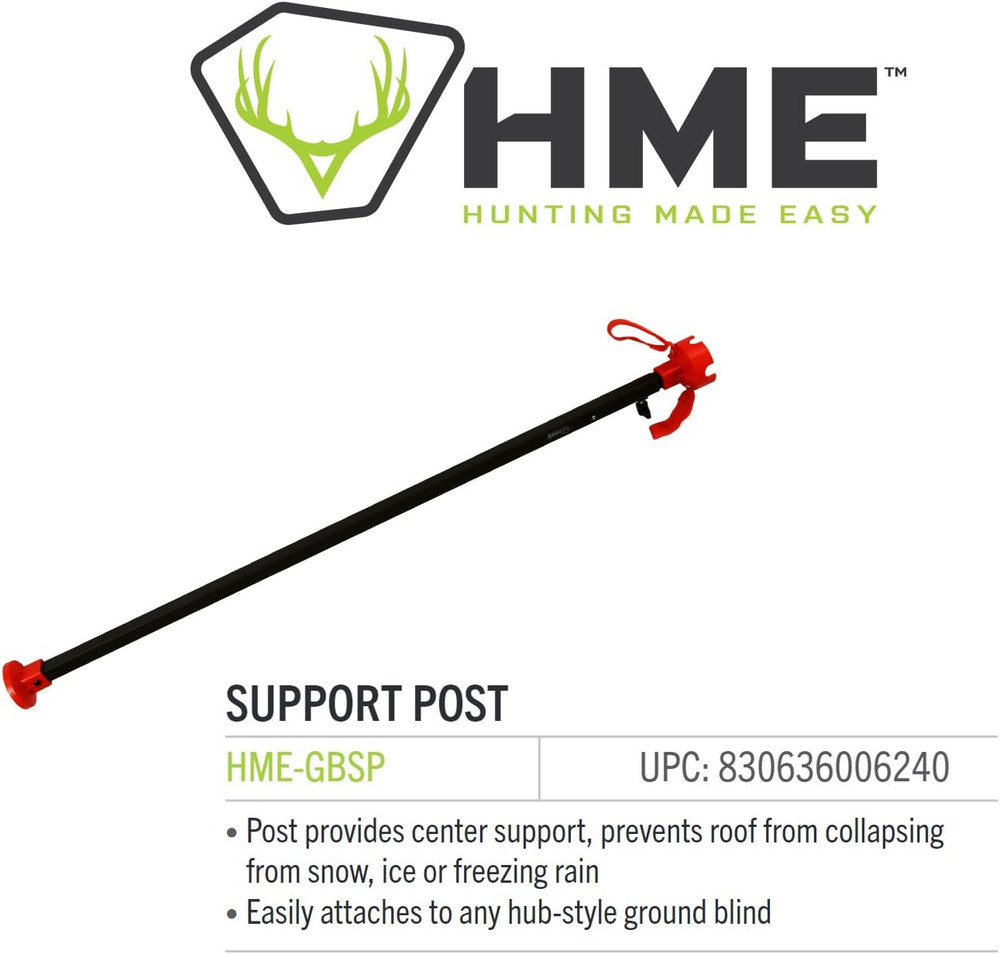Durable Reliable Adjustable Protective Center Support System Hunting Ground Blin