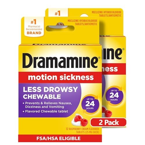 Dramamine Chewable Less Drowsy, Motion  Assorted Sizes , Pattern Names