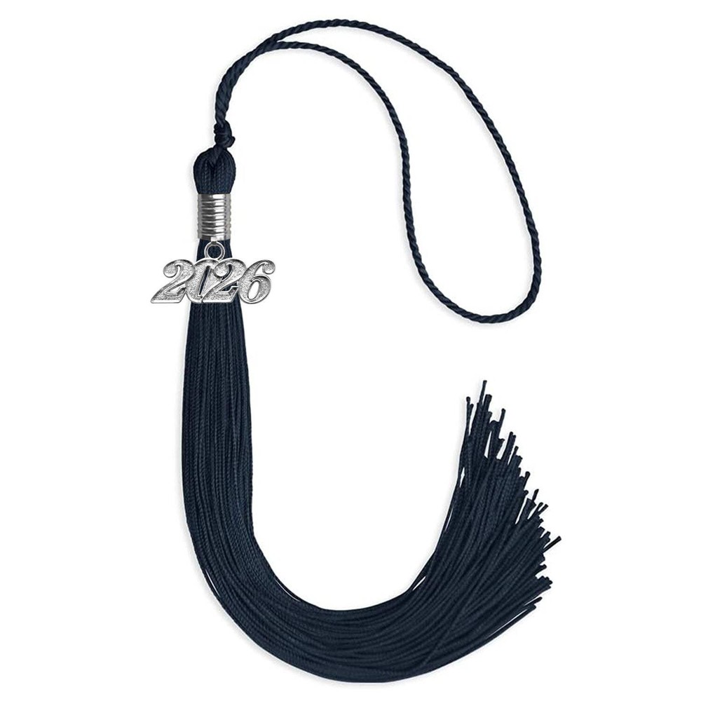 Endea Graduation Navy Blue Tassel With Silver Date Drop