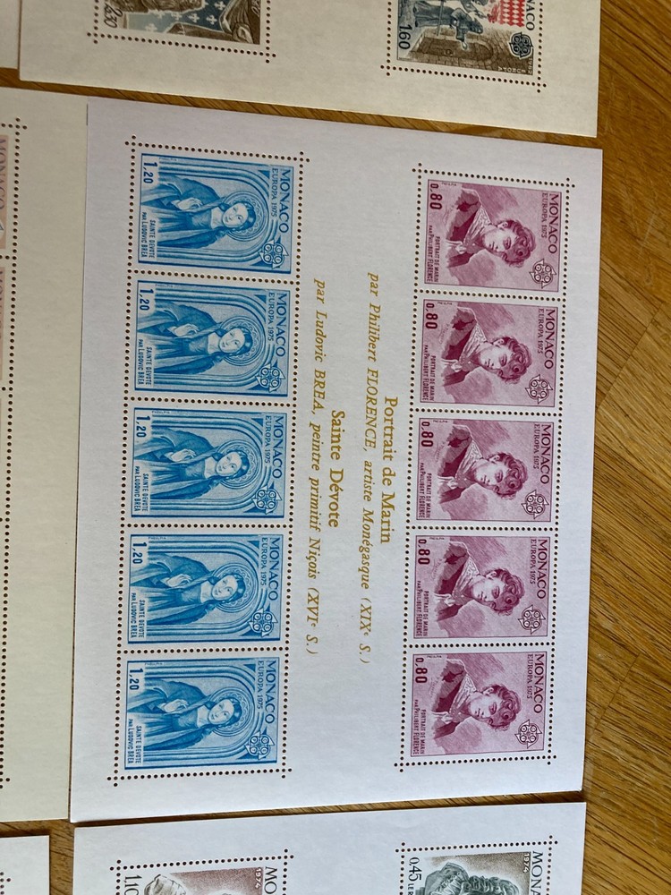 Monaco 9 diff blocks between 1974-1982 cat £ 497 all mnh stamps