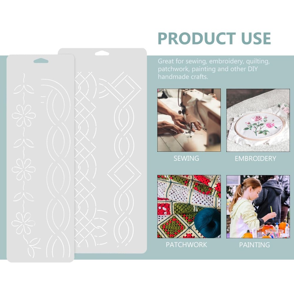 2 PCS 46cm Clothing Quilting Template Plastic Sewing Patchwork Stencil