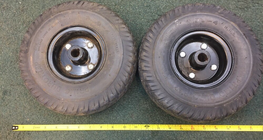 3.00-4 (10"x3", 260x85) Drive Wheel Assembly for Jazzy and Jet Power Chairs