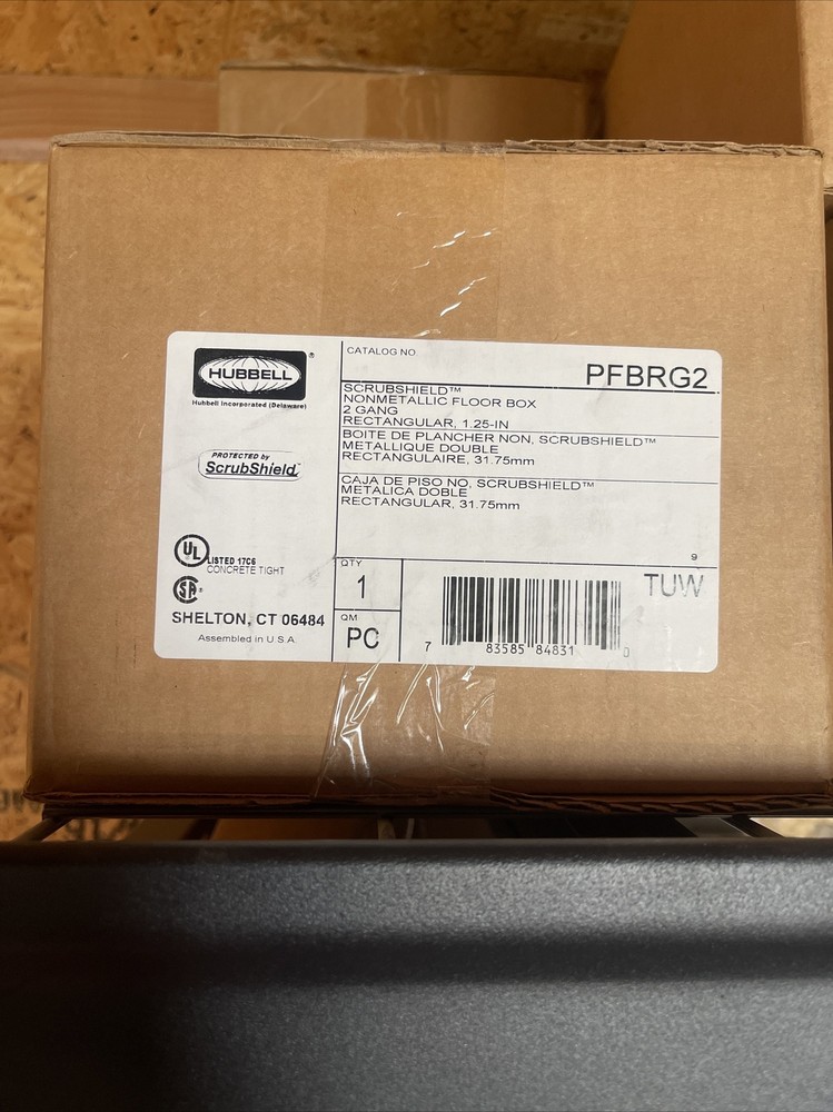 Hubbell PFBRG2 Non Metallic Floor Box 2 Gang Rectangular