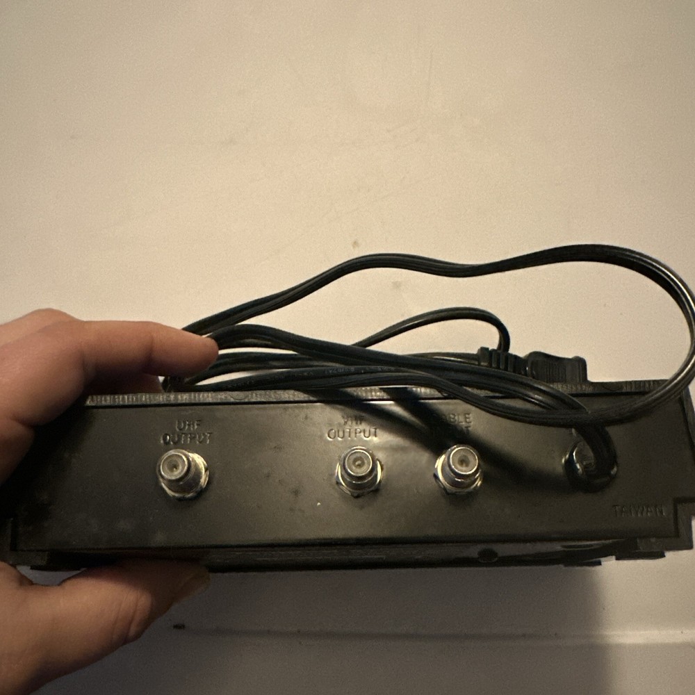 Tempest Universal VHF to UHF 47 Channel Converter Cable Box w/ Conversion Chart