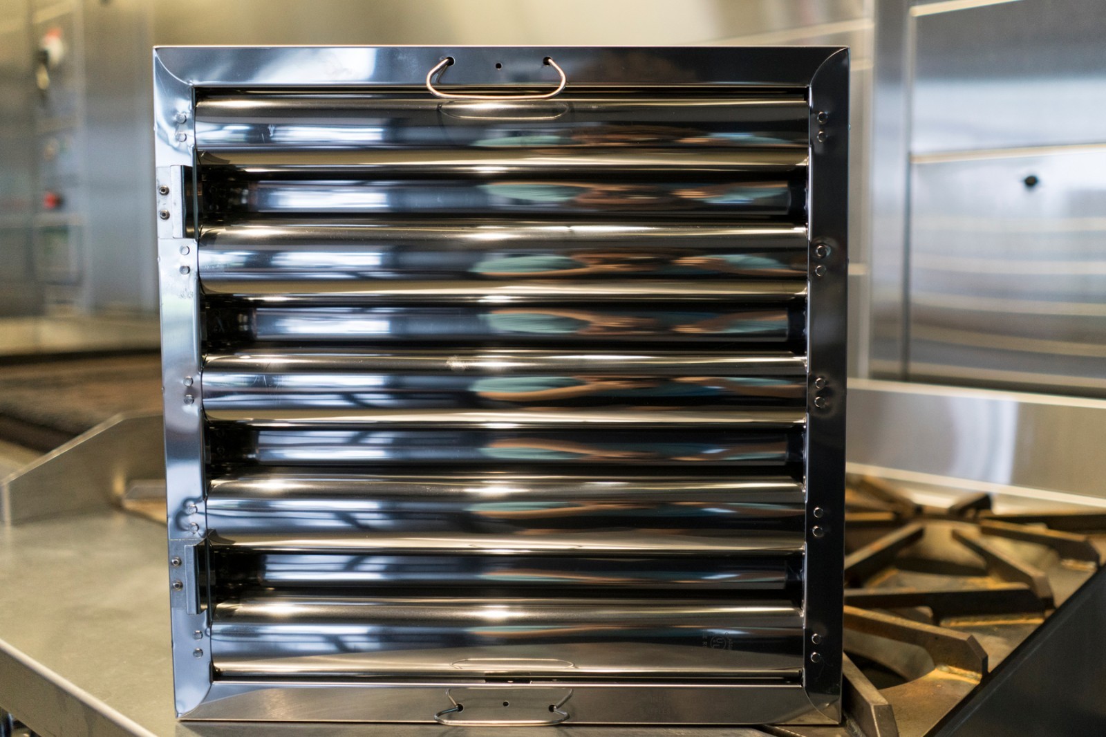 20" tall x 20" wide Kleen-Gard Stainless Steel Baffle Hood Grease Filter