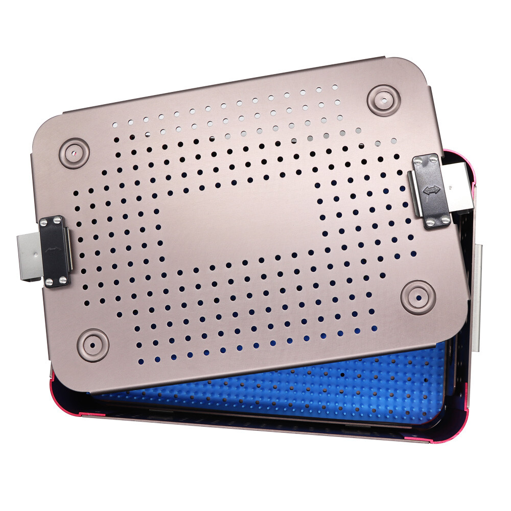 Two layer Sterilization tray case box surgical instrument Sterilize tray，us