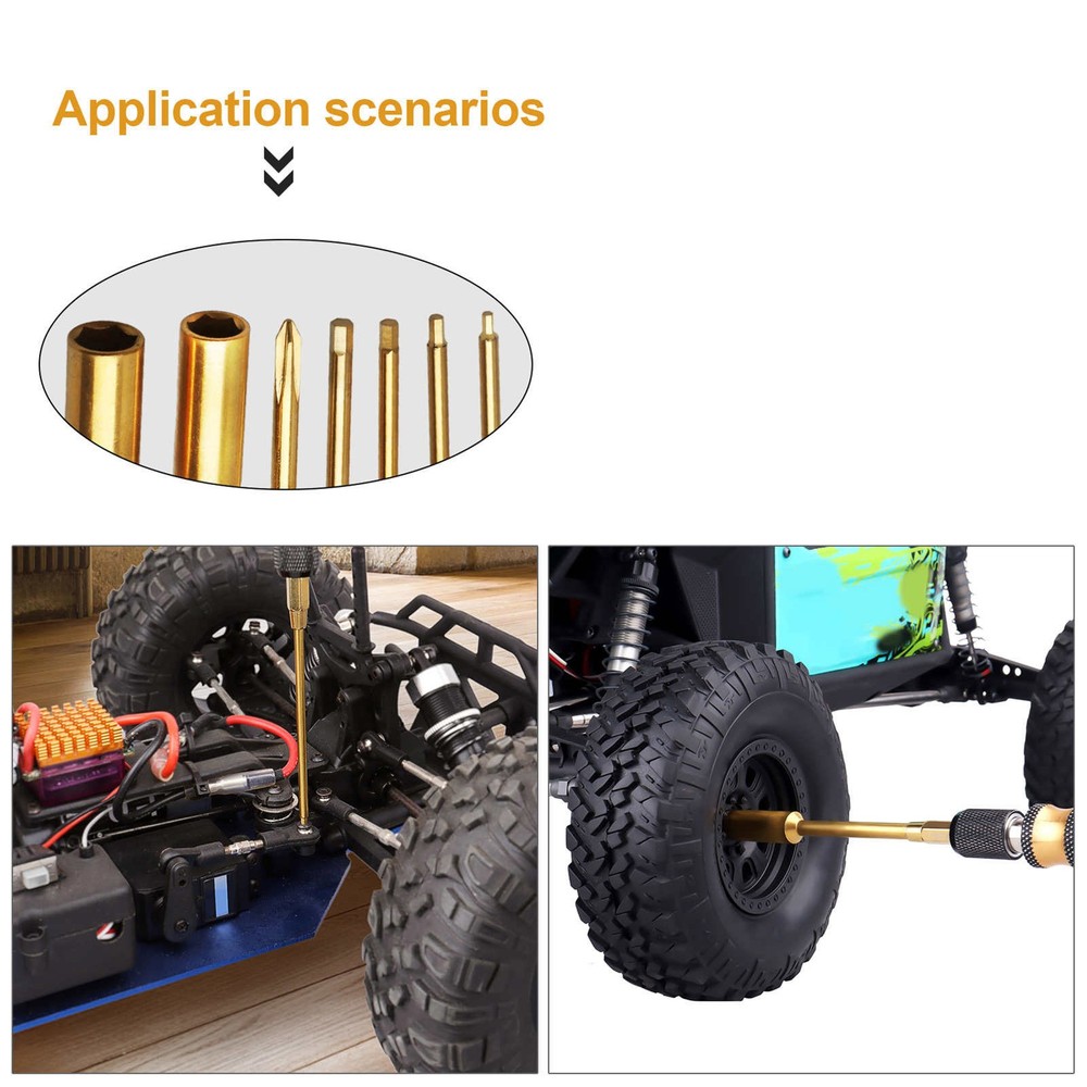 RC Assembly Tool Kit with Hex Bits Nut Screwdriver Cross Driver and Bit Holder