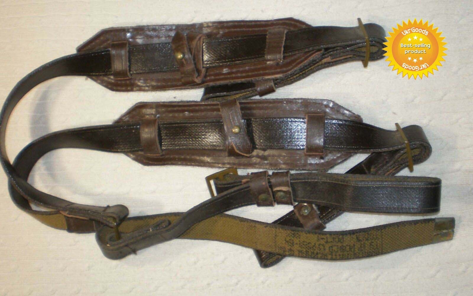 Soldiers Supporting Discharge Belts USSR Soviet Army Chest Rig Suspenders