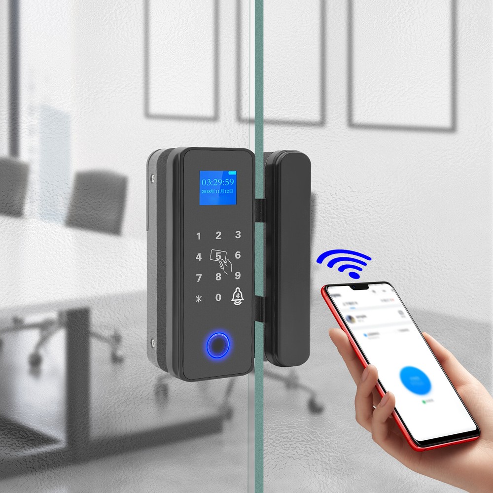 Door Mounted Smart Door Lock Fingerprint Door Lock Codes Lock USB Interface