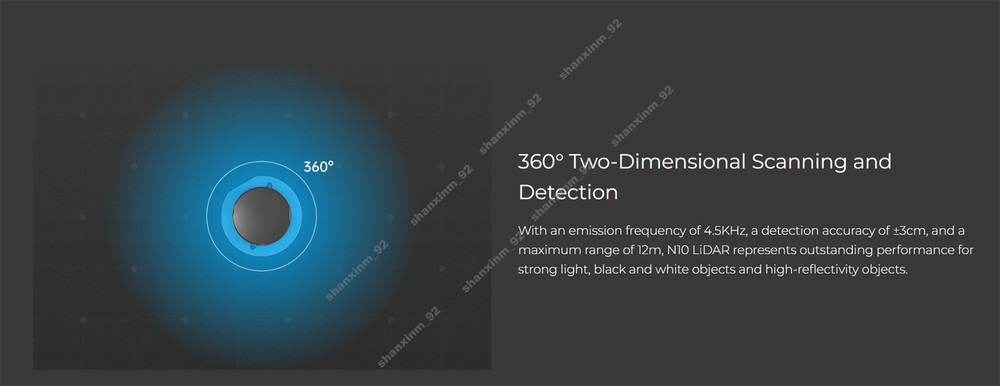 N10 360°2D Detection LiDAR for Precise Positioning & Obstacle Avoidance