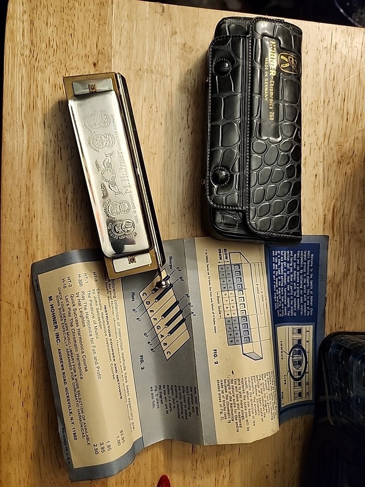 VTG Hohner Chromonica 260-C Harmonica Made In Germany With Case