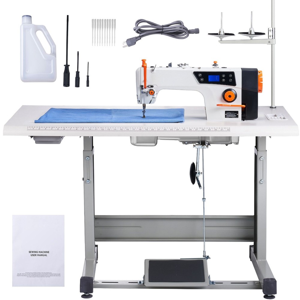 550W Servo Lockstitch Sewing Machine: 5000spm, 0.4" Thick Material