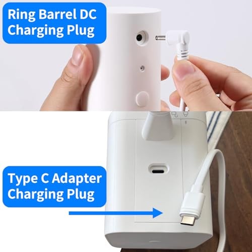 Solar Panel Charger for Ring Camera, Compatible with Ri ng Stick Up White-1Pack