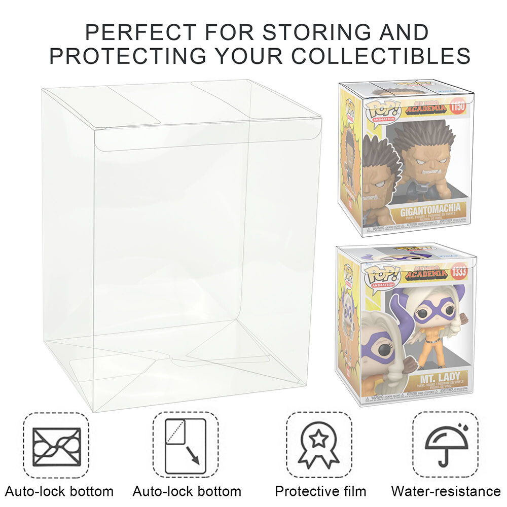 Protectors Compatible for Funko Pop! 6" Figures Plastic Display Vinyl Box 0.5mm