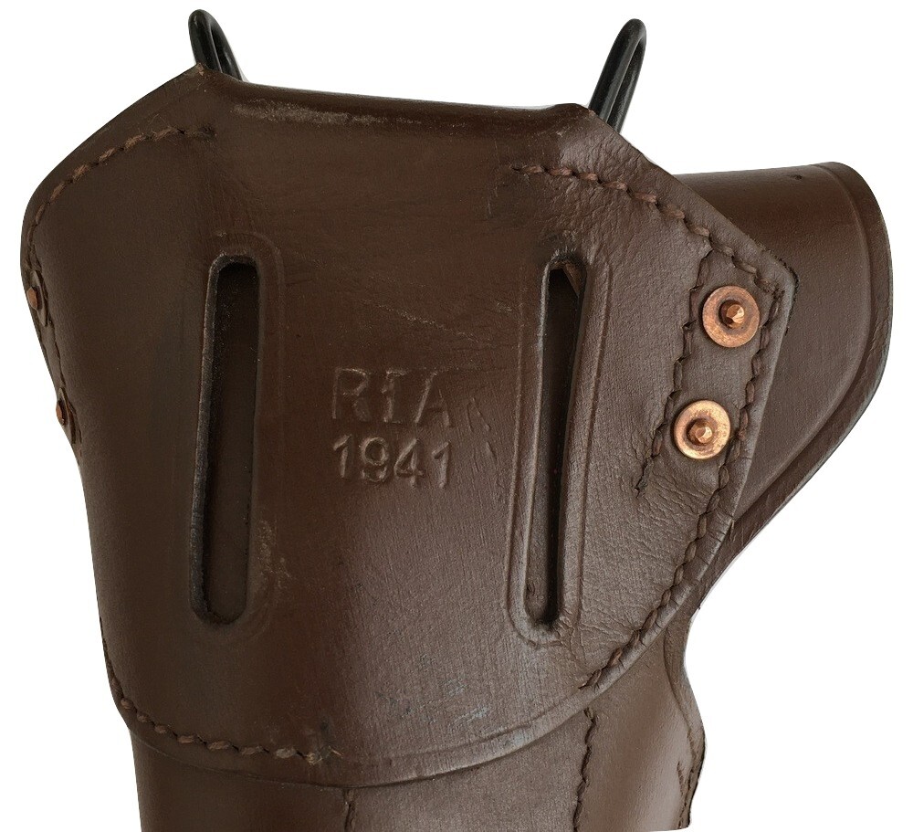 US WW2 Leather Belt Holster Colt 1911 Government Leather Holster-DARK BROWN