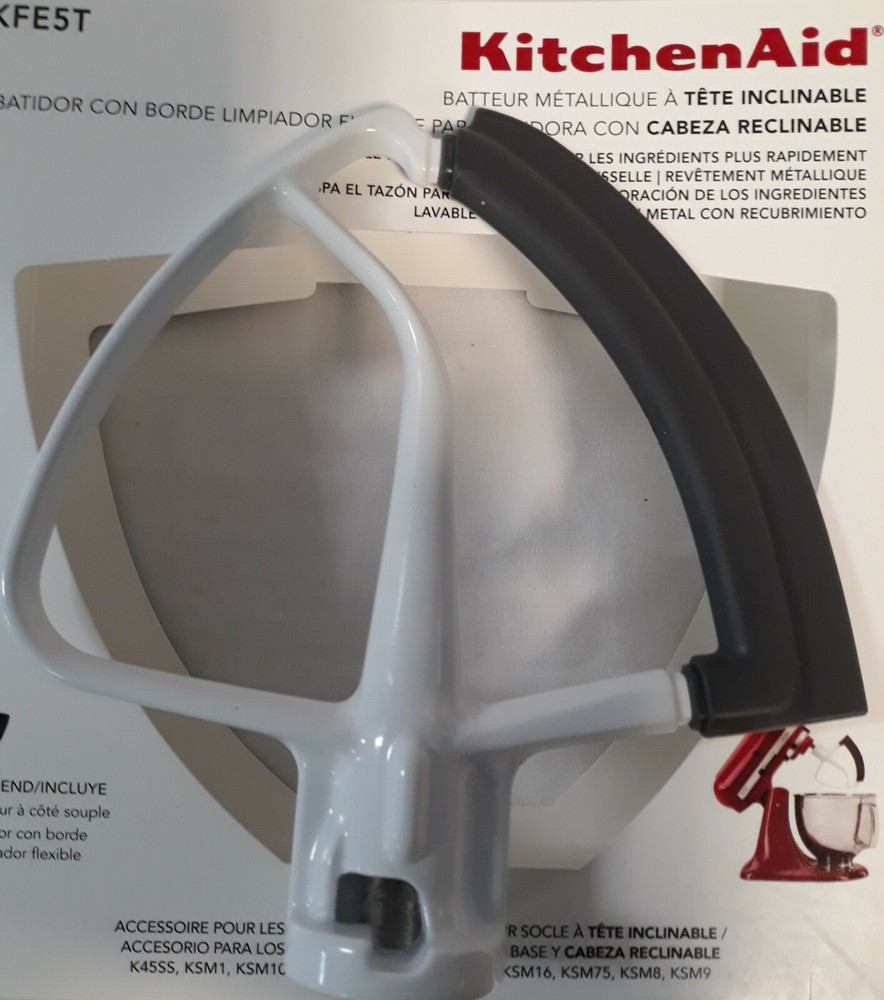 KitchenAid Tilt Head Flex Edge Beater, 4.5/5 Quart, White - Original Accessory