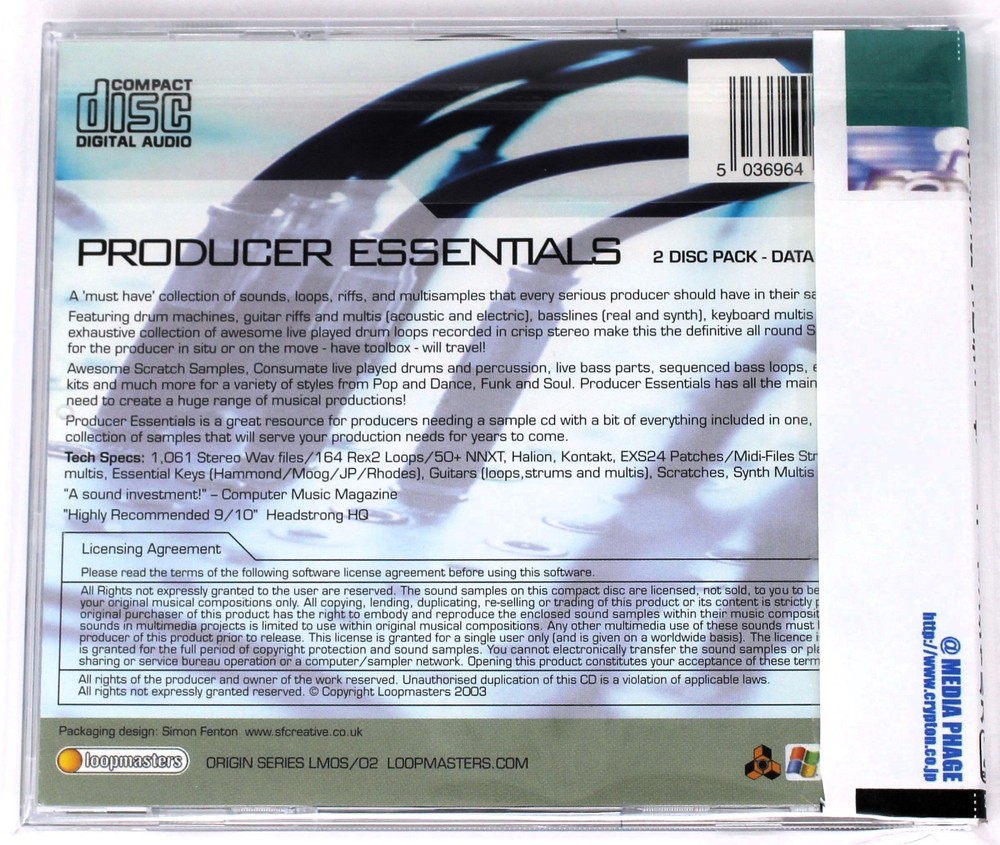 Loopmasters Lounge/Chillout Sample Library/Sound Library/Sampling Double CD 2003