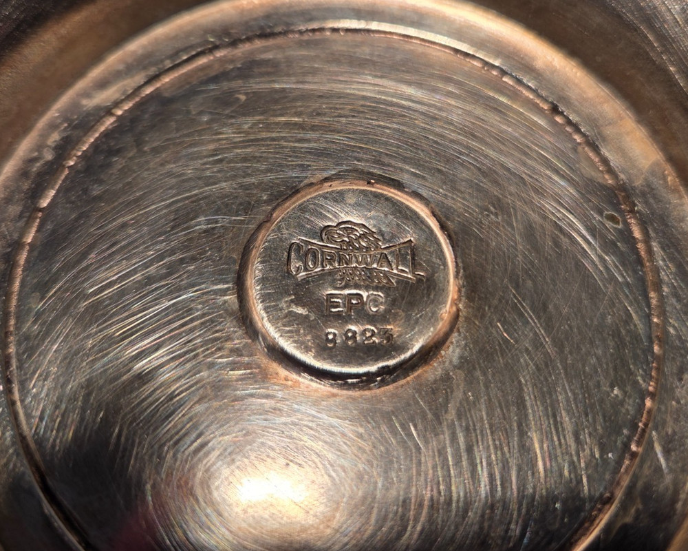 Vintage 11" Art Deco Cornwall Silver Plate on Pewter Cocktail Shaker- Nice!