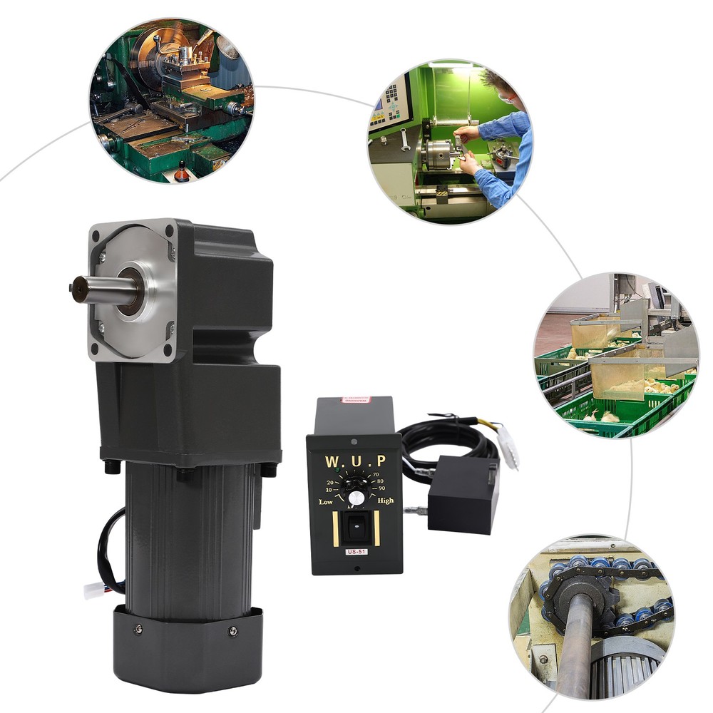 110V 200W Adjustable Speed AC Gear Reduction Motor Reversible Motor w/Controller