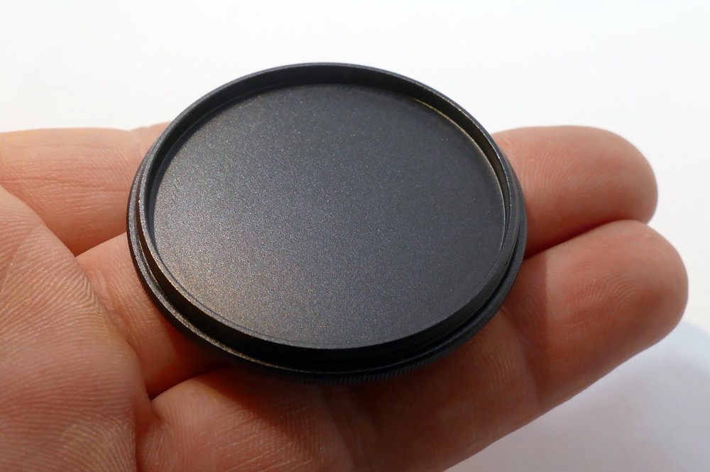 46mm Lens Front Cap for stacking, metal, screw in type