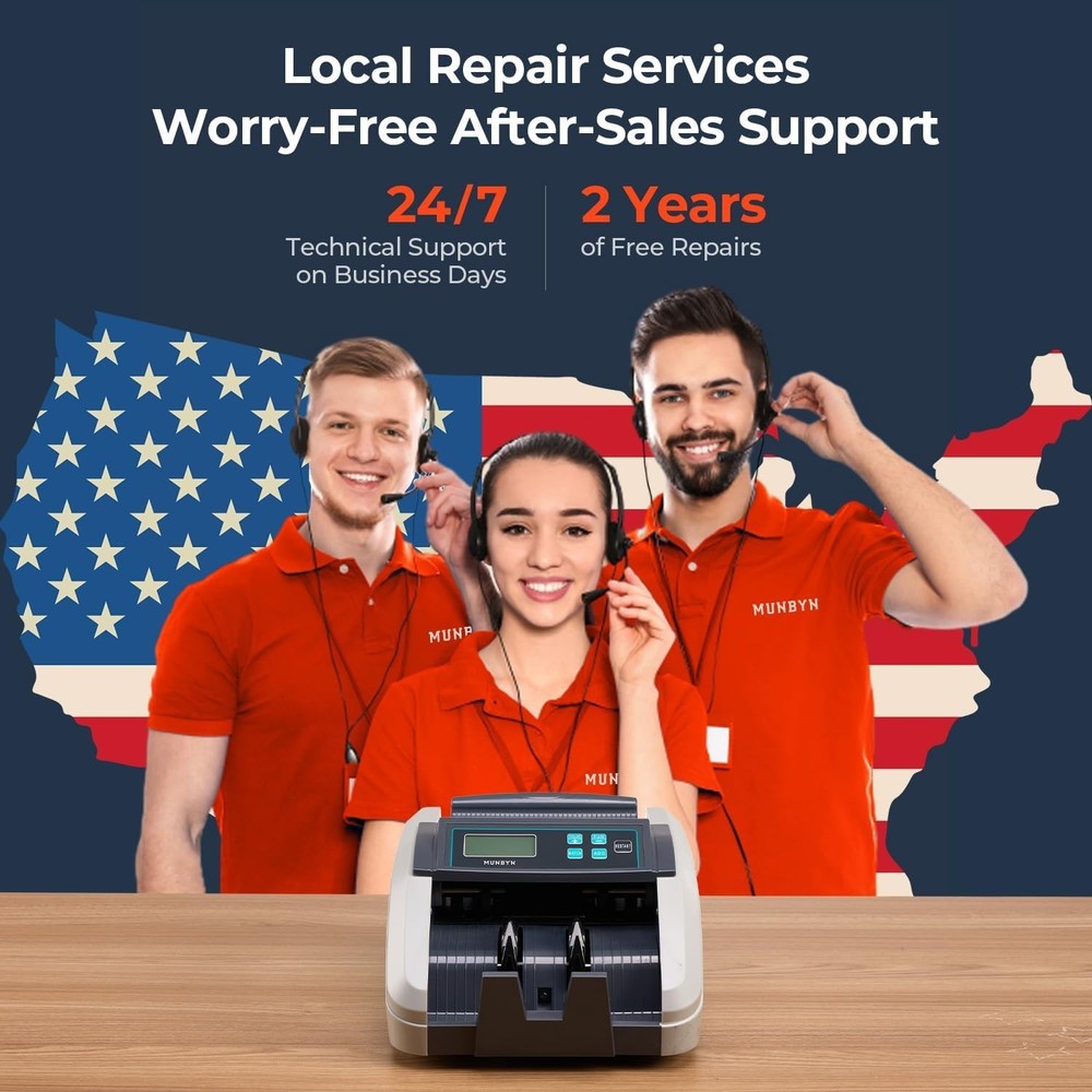 Money Counter Machine Count Value, Add+Batch/Add+ Value Mode Bill Counter, UV...
