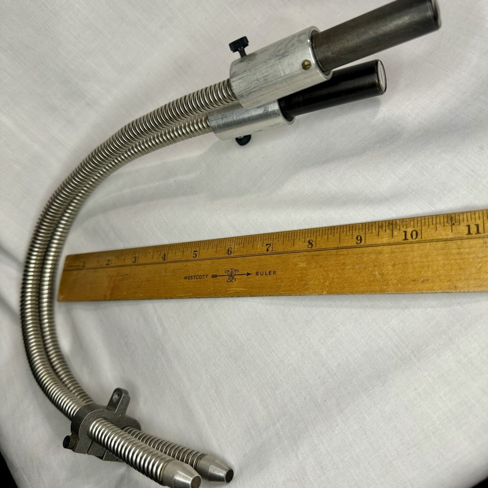 Two Fiber Optic Microscope Light Guide Flex Gooseneck Parts