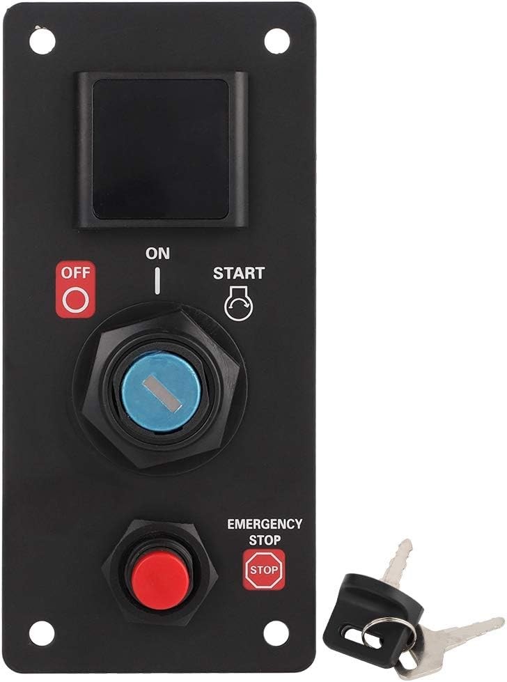 Acouto Outboard Ignition Key Switch Panel Single Engine On-Off-Start w/ Keys