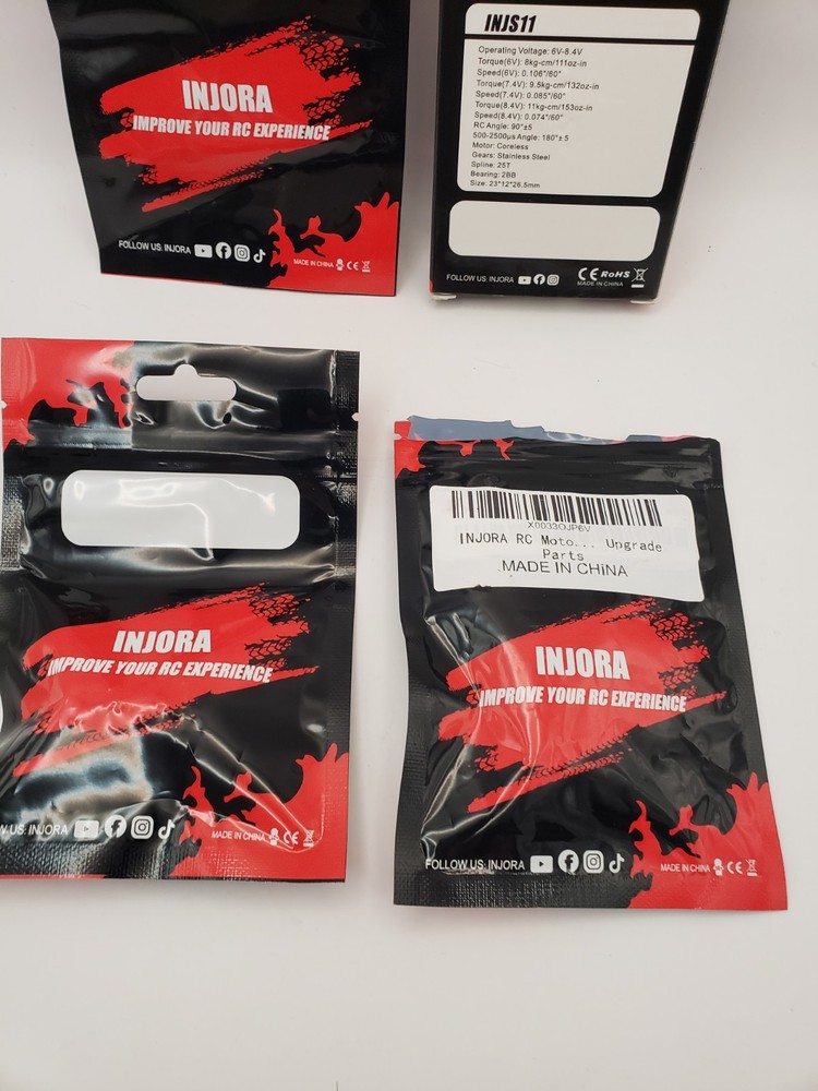 INJORA Coreless High Torque Micro With Servo Horn Plus Extras