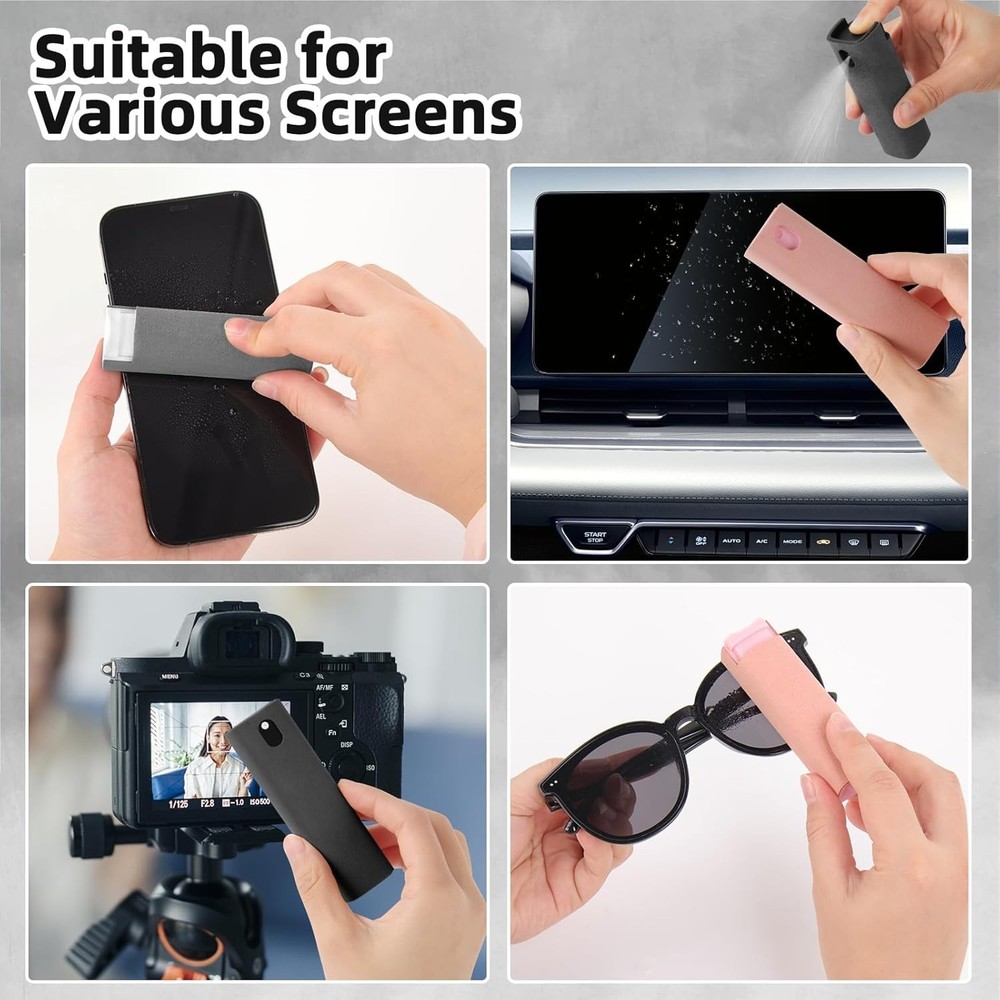 Screen Cleaner Kit 4 Pcs, 3-in-1 Touchscreen Mist Spray and...