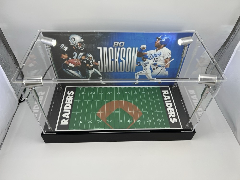 Bo Jackson - Raiders - Custom 2-3 Card PSA Display Case W/ LED Lights