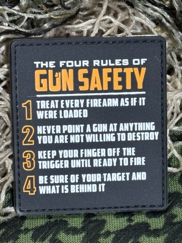 PvC Gun Safety Morale Tactical Hook And Loop Patch High Quality 3d