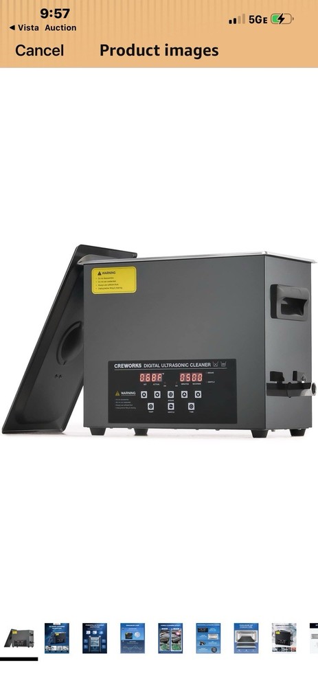 CREWORKS 6L Ultrasonic Cleaner with Timer Heating Machine Sonic Cleaner