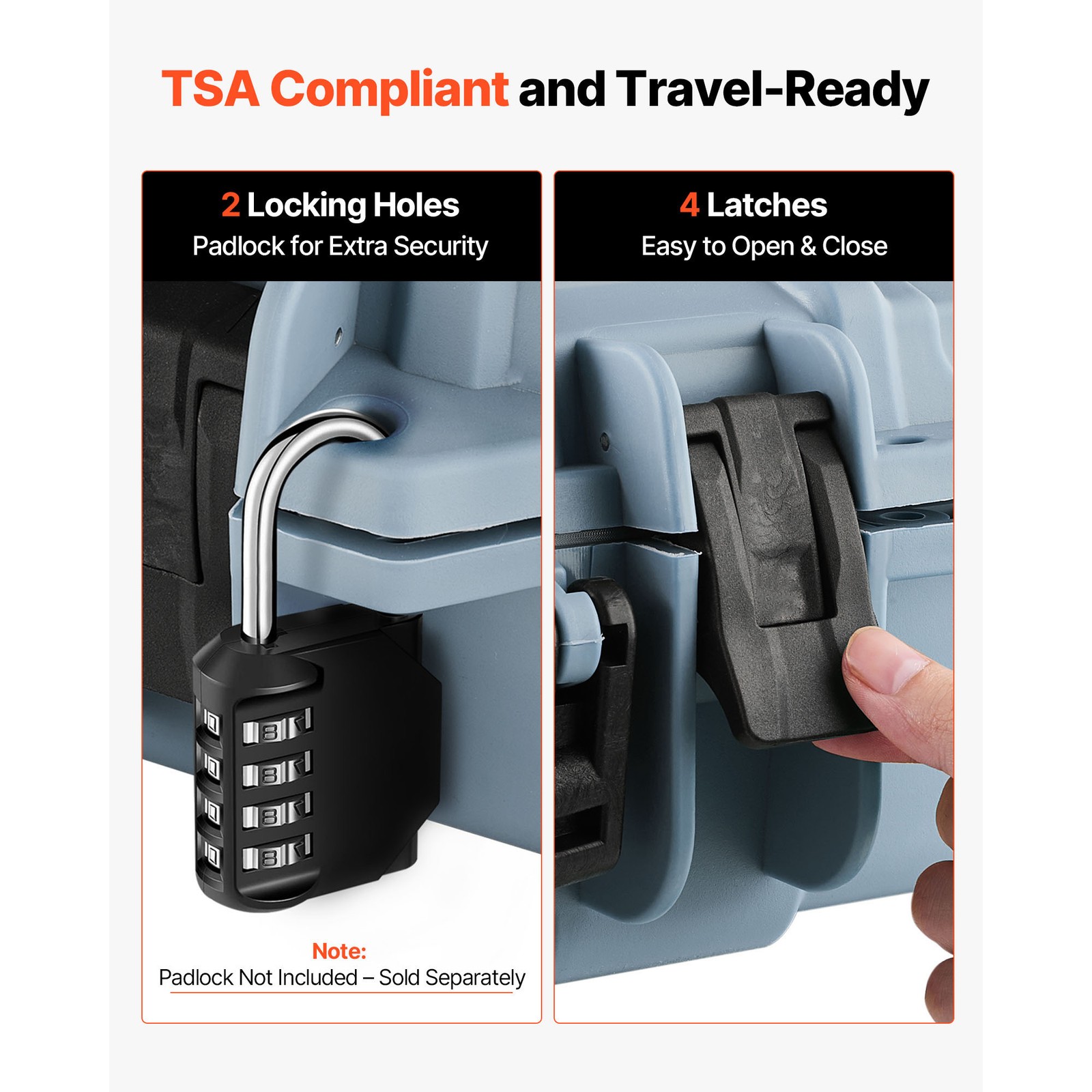 Uimoso Durable Hard Rifle Case with Waterproof Design &Customizable Foam Inserts