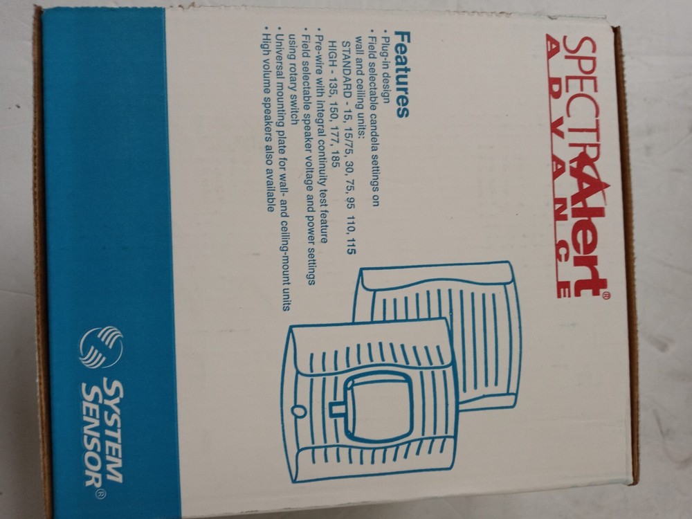 System Sensor SPSRH Wall Mount Speaker/Strobe