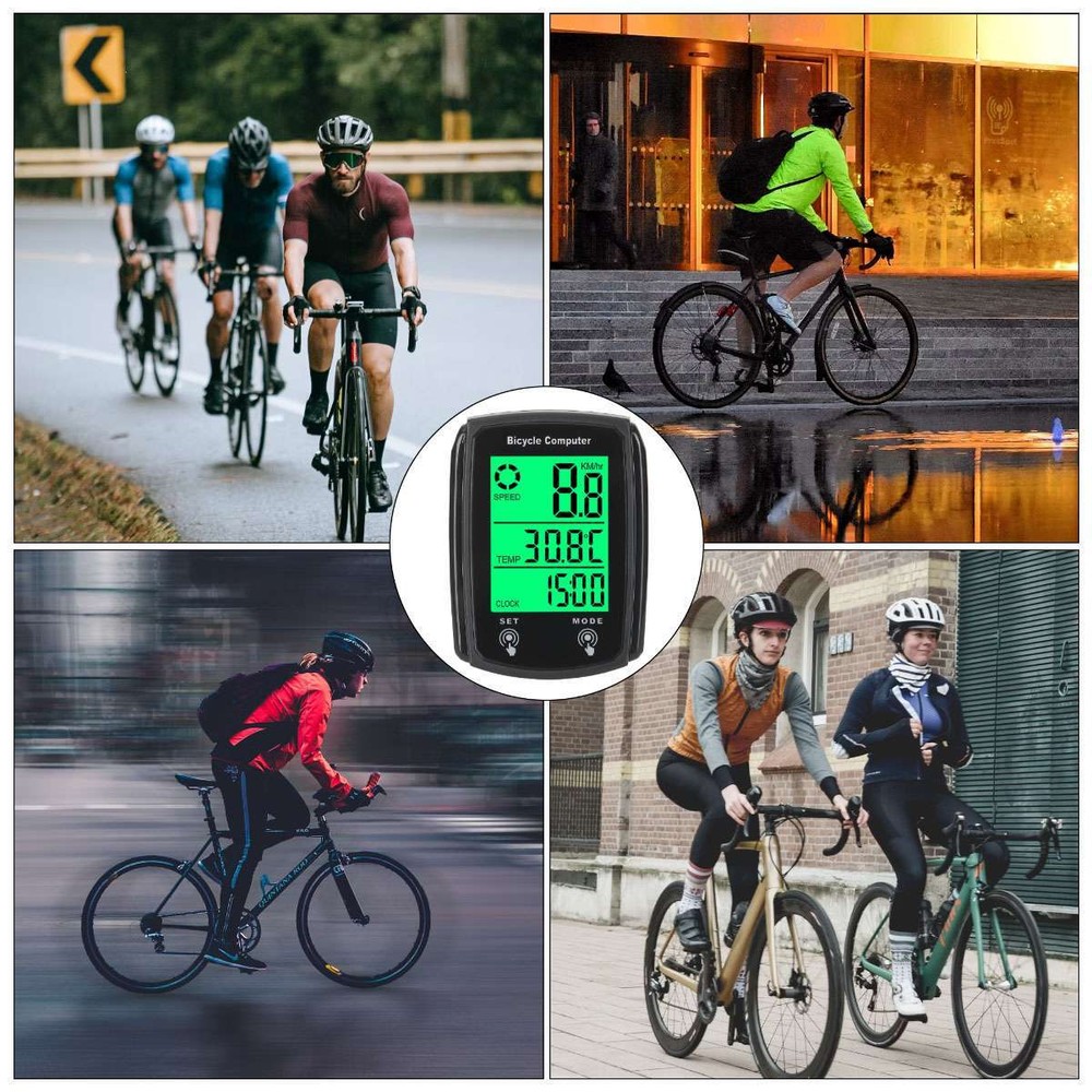 Bike Bicycle Speedometer Cycle Digital Odometer Computer Waterproof LCD Battery