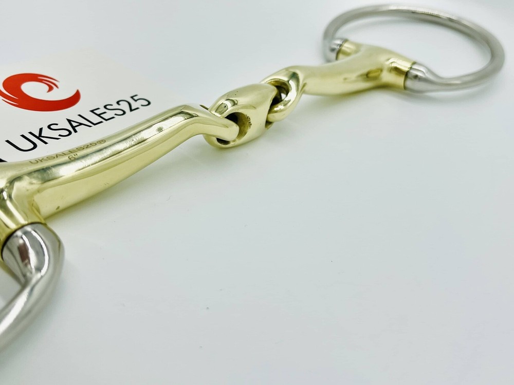 EggButt Snaffle Bit 14MM Verbindend Angled MP (UKSALES25®) *SAME DAY DISPATCH*
