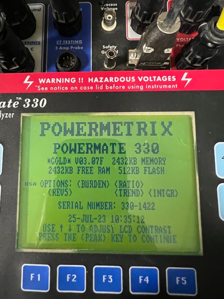 PowerMetrix PowerMate 330 Power System Analyzer with 430 Load/Current Source Box
