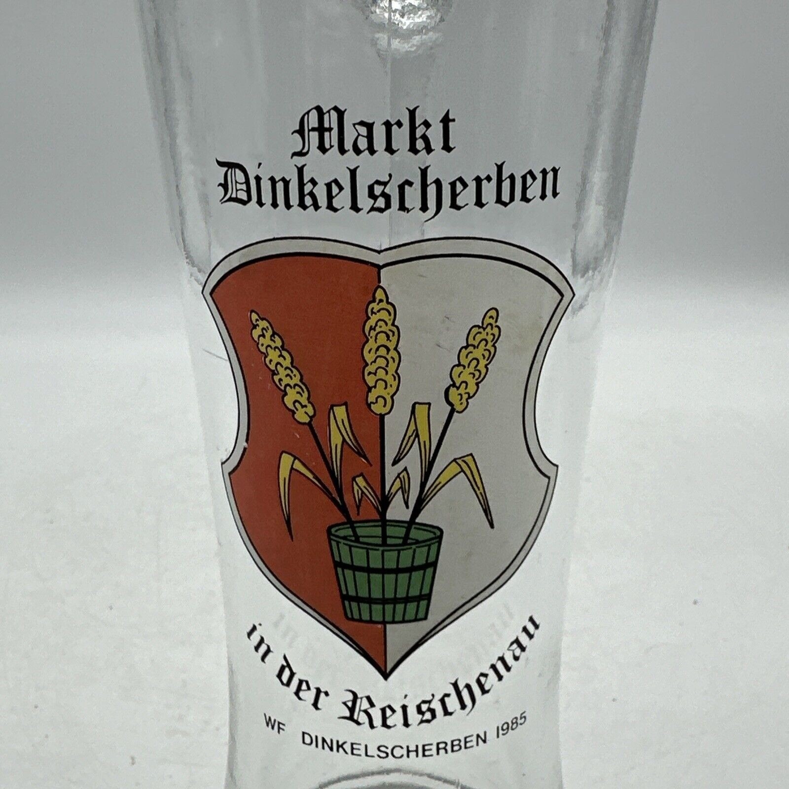 Markt Dinkelsherben In Der Reischenau WF 1985 .5L Glass Beer Stein Mug Germany