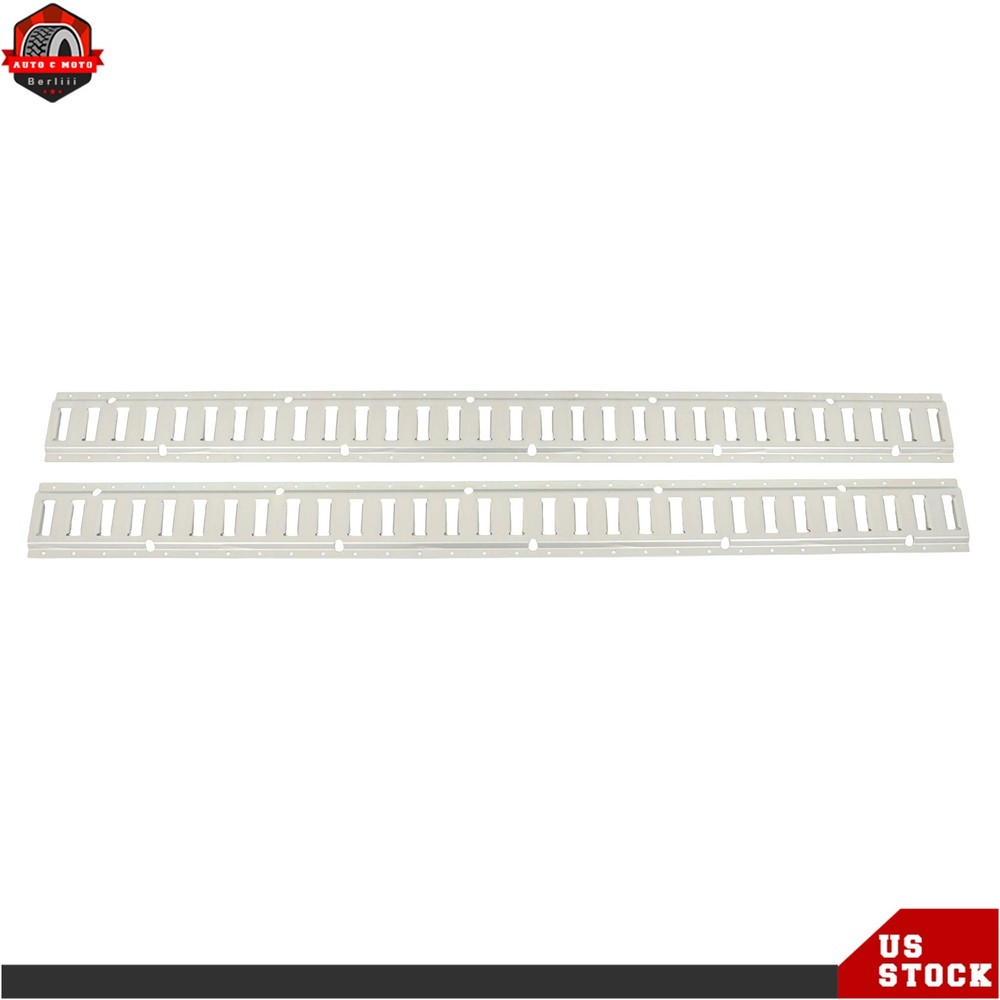 Durable Carbon Steel E Track Tie Down Rail Kit Silver Galvanized Replacement