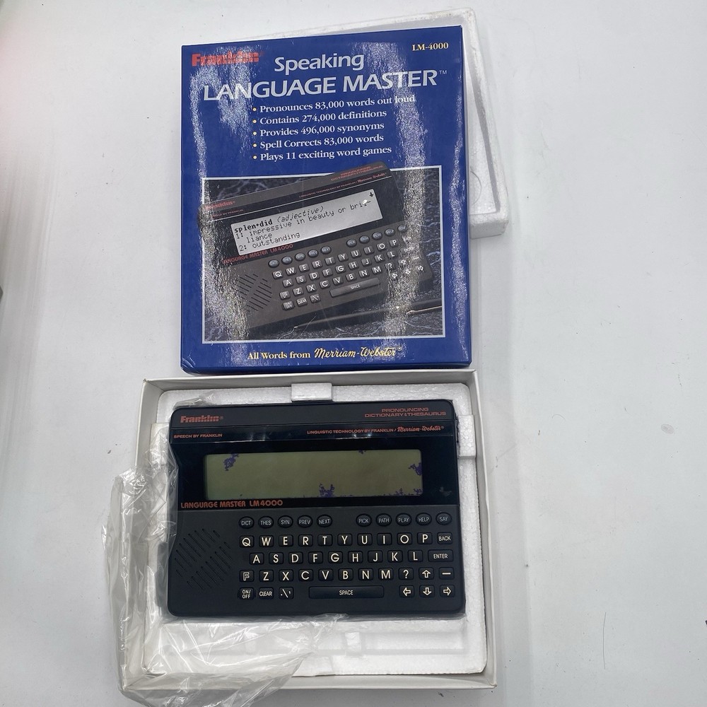 Franklin Computer Language Master Lm4000 SCREEN ISSUE WORKS SEE PICS LM-4000