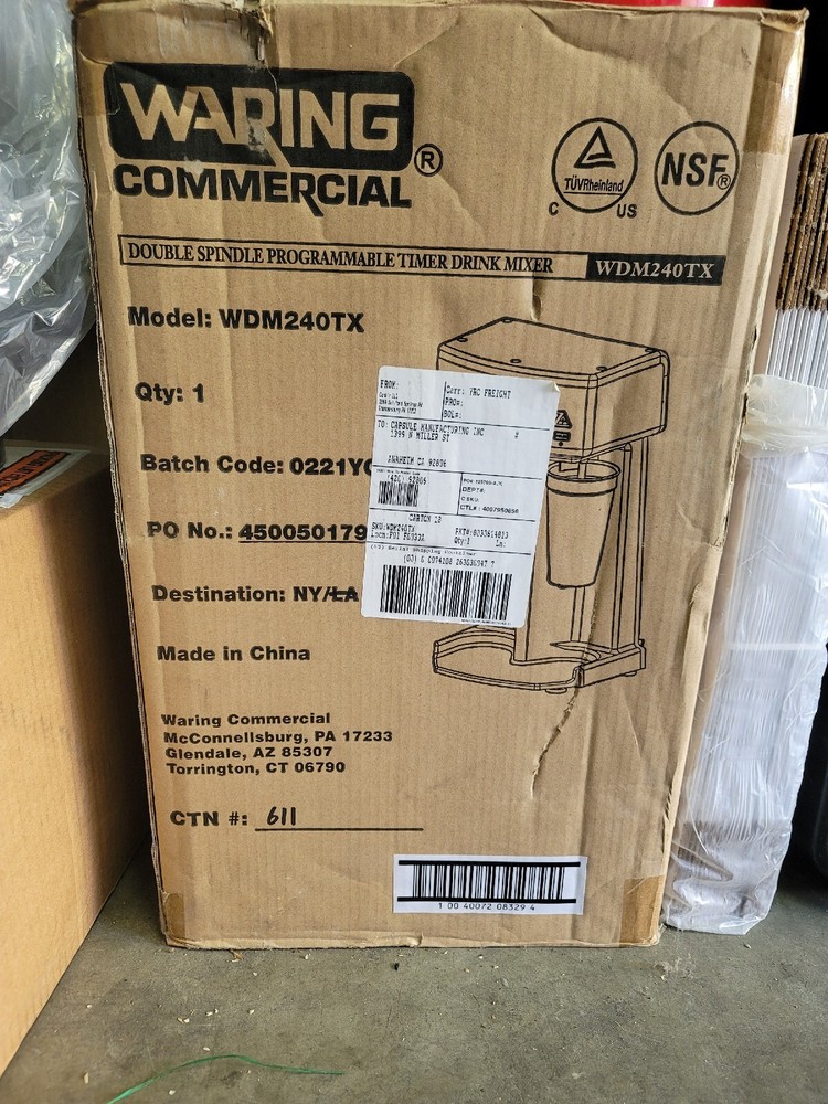 WDM240TX - DOUBLE SPINDLE PROGRAMMABLE TIMER DRINK MIXER.