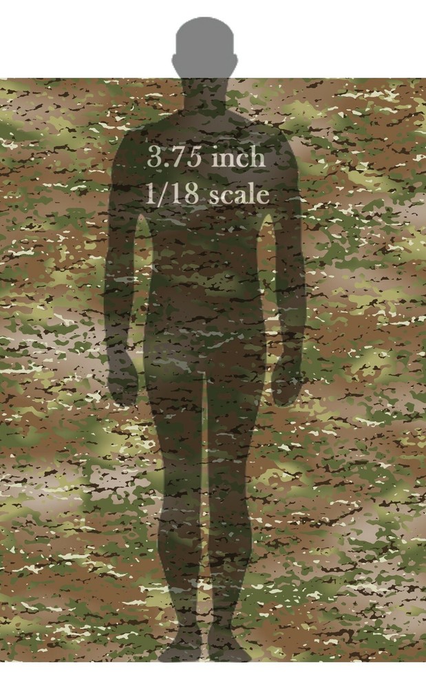 Camouflage Multicam Pattern Waterslide Decals for 1/18 scale action figures