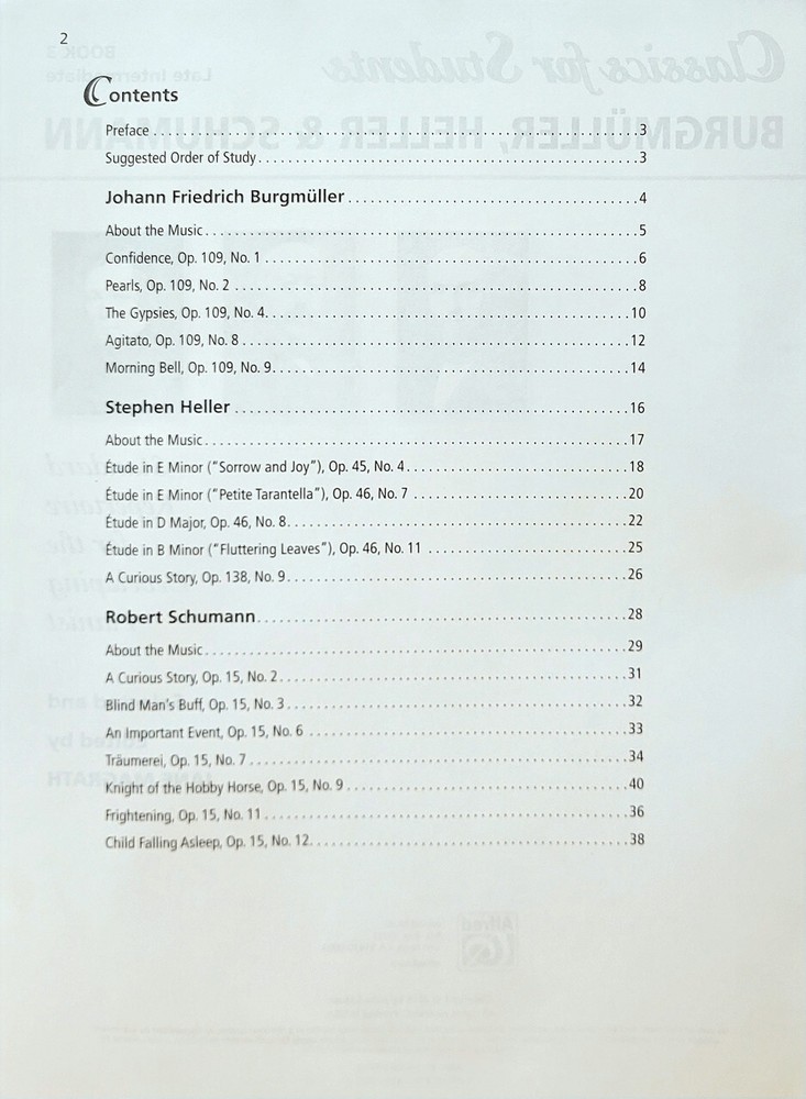 Classics for Students: Burgmüller, Heller & Schumann, Book 3